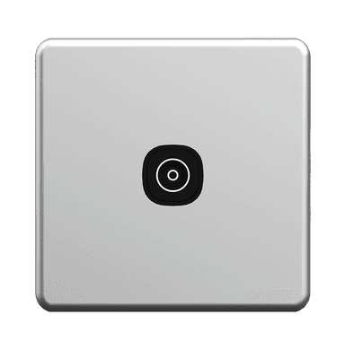 ENIGMA 1Gang TV Co-Axial Outlet (75Ohm) Stone Black (British Standard)