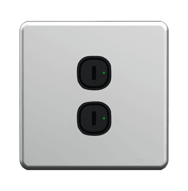 ENIGMA 2.1Amp. 2Gang Type-C USB Charger Outlet Stone Black (British Standard)