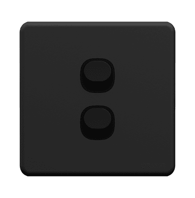 ENIGMA 10Amp. 2Gang 1Way Switch Gunmetal (British Standard)