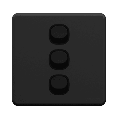 ENIGMA 10Amp. 3Gang 2Way Switch Gunmetal (British Standard)
