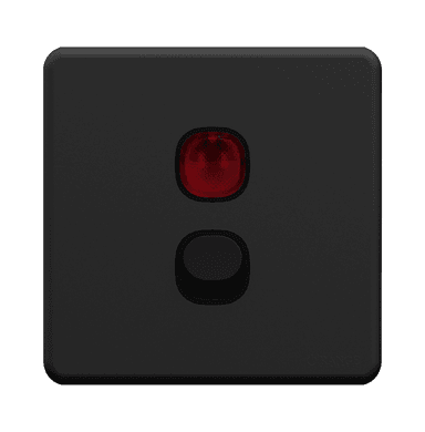 ENIGMA 20Amp. Double Pole Switch with Indicator Gunmetal (British Standard)