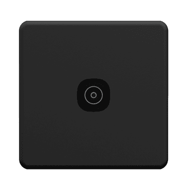 ENIGMA 1Gang TV Co-Axial Outlet (75Ohm) Gunmetal (British Standard)