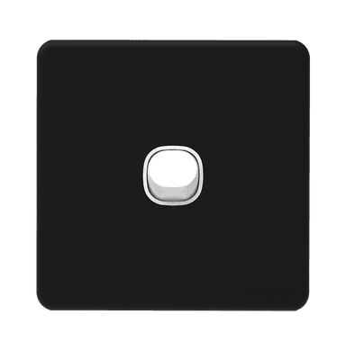 ENIGMA 10Amp. 1Gang 1Way Switch Pearl Black (British Standard)