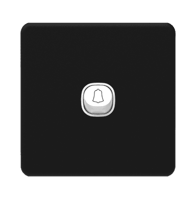 ENIGMA 10Amp. 1Gang 2Way Bell Press Switch Pearl Black (British Standard)