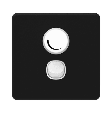 ENIGMA 400Watt Light Dimmer Controller with Switch Pearl Black (British Standard)