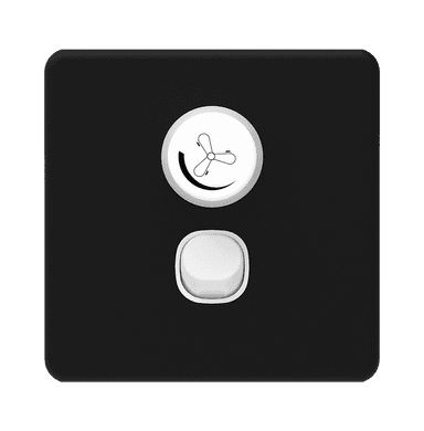 ENIGMA 400Watt Fan Controller with Switch Pearl Black (British Standard)