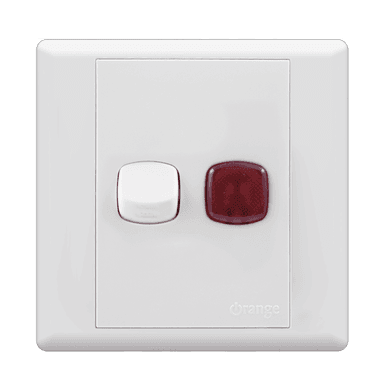 MONACO 20Amp. Double Pole Switch with Neon White with WH/Surround