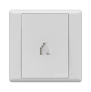 MONACO 1Gang 4Wire Telephone Outlet White with WH/Surround