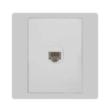 MONACO 1Gang 8Wire 8Contact Telephone/Data Outlet White with WH/Surround
