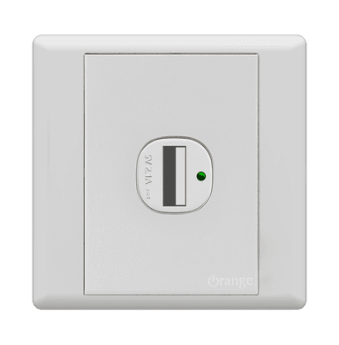 MONACO 2.1Amp. 1Gang Type-A USB charger Outlet White with WH/Surround