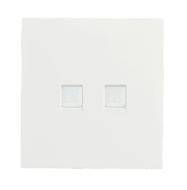 VIRAGO 2Gang Telephone Outlet White