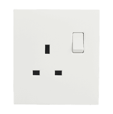 VIRAGO 13Amp. Single 1Pole Switched Socket Outlet without Indicator White