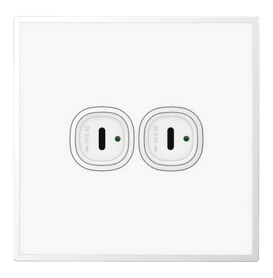 YULE 2.1Amp. 2Gang Type-C USB Charger Outlet White