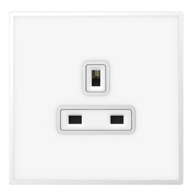 YULE 13Amp. Single Un-Switched Socket Outlet White