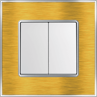 YULE 16Amp. 2Gang 1Way Switch Gold