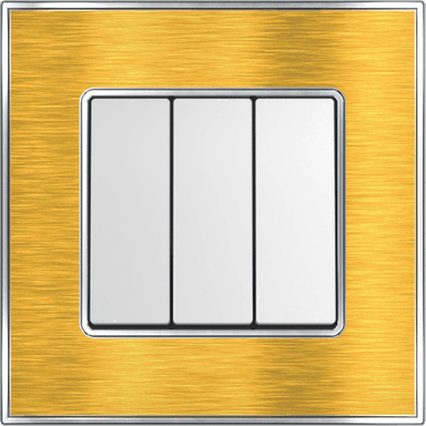 YULE 16Amp. 3Gang 1Way Switch Gold