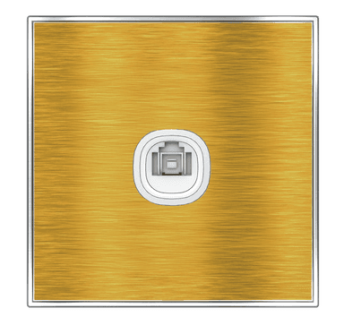 YULE 1Gang 8Wire 8Contact Telephone/Data Outlet Gold