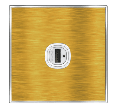 YULE 2.1Amp. 1Gang Type-A USB Charger Outlet Gold