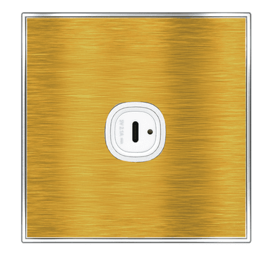 YULE 2.1Amp. 1Gang Type-C USB Charger Outlet Gold