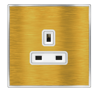 YULE 13Amp. Single Un-Switched Socket Outlet Gold