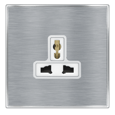 YULE 13Amp. Single Multi Un-Switched Socket Outlet Silver