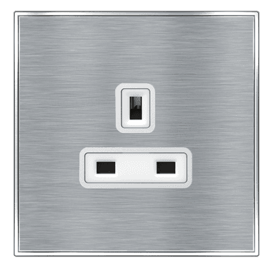YULE 13Amp. Single Un-Switched Socket Outlet Silver