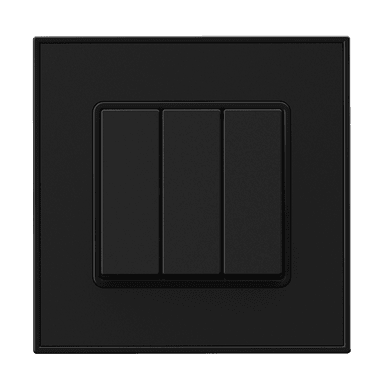 YULE 16Amp. 3Gang 1Way Switch Black