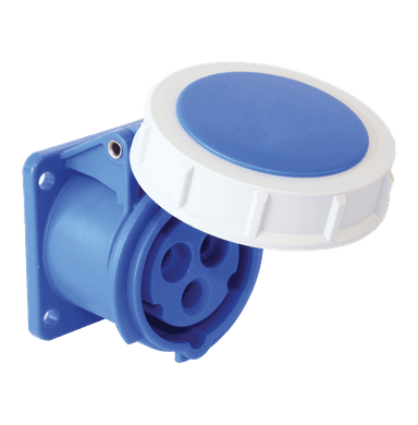 ATLANTIS CEE Series 16Amp. 110V IP67 2P+E Straight Flange Socket 50/60Hz - 4h