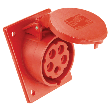 ATLANTIS CEE Series 16Amp. 110V IP44 2P+E Sloping Flange Socket 50/60Hz - 4h
