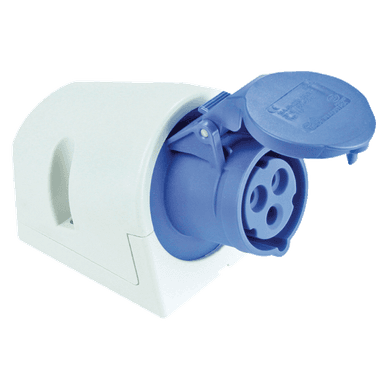 ATLANTIS CEE Series 32Amp. 400V IP44 3P+E Wall Mounted Socket 50/60Hz - 6h
