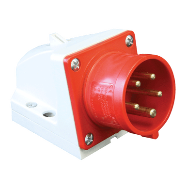 ATLANTIS CEE Series 32Amp. 400V IP44 3P+N+E Wall Mounted Plug 50/60Hz - 6h