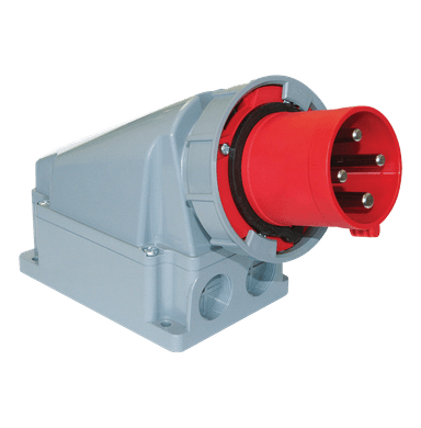 ATLANTIS CEE Series 63Amp. 400V IP67 3P+E Wall Mounted Plug 50/60Hz - 6h