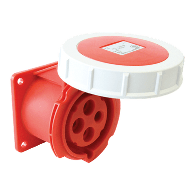 ATLANTIS CEE Series 32Amp. 440V 4Pole IP67 Container Flange Socket Straight 50/60Hz - 3h