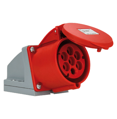 ATLANTIS CEE Series 16Amp. 400V 7Pole IP44 Wall Mount Socket 50/60Hz - 6h