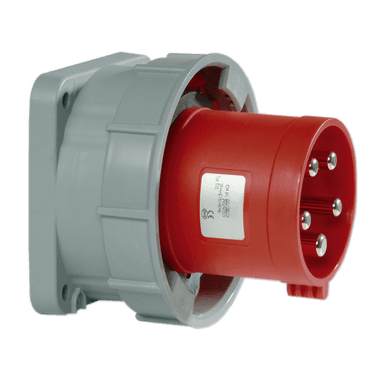 ATLANTIS CEE Series 63Amp. 230V IP67 3P+E Straight Flanged Plug 50/60Hz - 9h