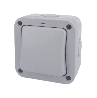ATLANTIS 20AX 250V Double Pole Switch with Indicator Grey
