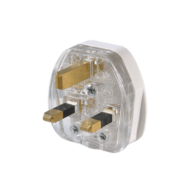 13Amp. Plug Top with Fuse White
