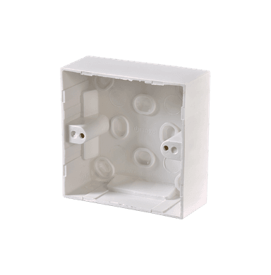 Single Surface Mounting Box 30mm Depth White