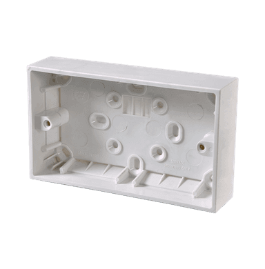 Twin Deep Surface Mounting Box White