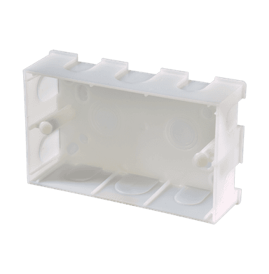 Twin Sunk Mounting Box 35mm Depth White