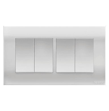 AKOYA 16Amp. 4Gang 2Way Switch (Twin) White with White Surround