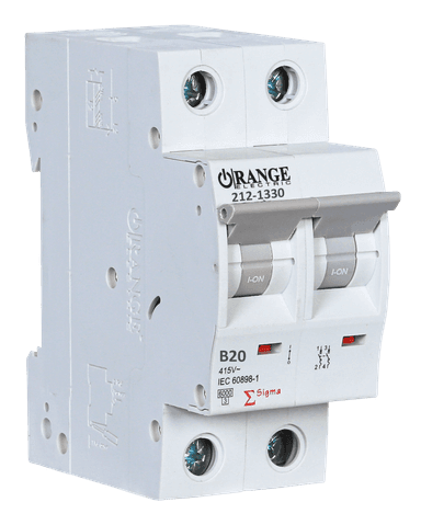 SIGMA 20Amp. 2Pole, Type B, 415V, 6kA MCB