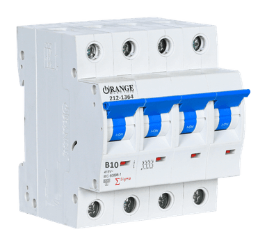 SIGMA 10Amp. 4Pole, Type B, 415V, 6kA MCB