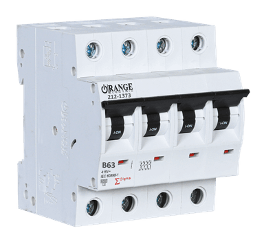 SIGMA 63Amp. 4Pole, Type B, 415V, 6kA MCB