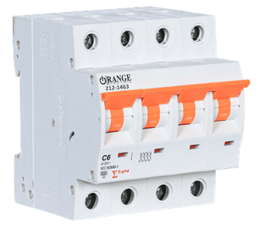 SIGMA 6Amp. 4Pole, Type B, 400V, 10kA MCB