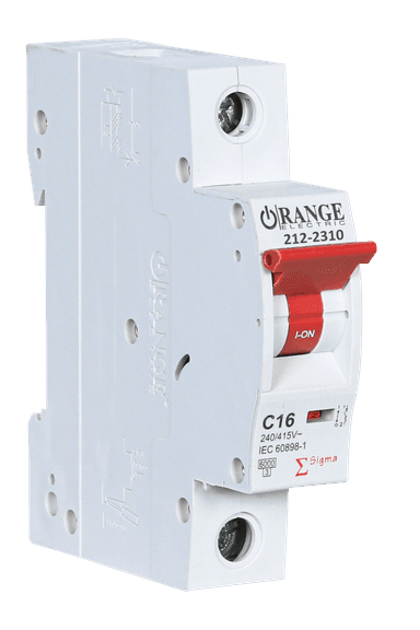 SIGMA 16Amp. 1Pole, Type C,  240/415V, 6kA MCB
