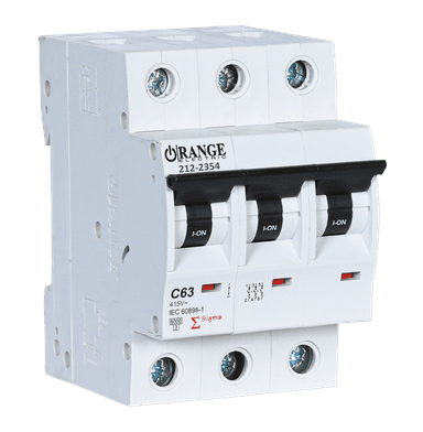 SIGMA 63Amp. 3Pole, Type C, 415V, 6kA MCB 