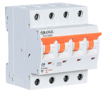 SIGMA 6Amp. 4Pole, Type C, 415V, 6kA MCB