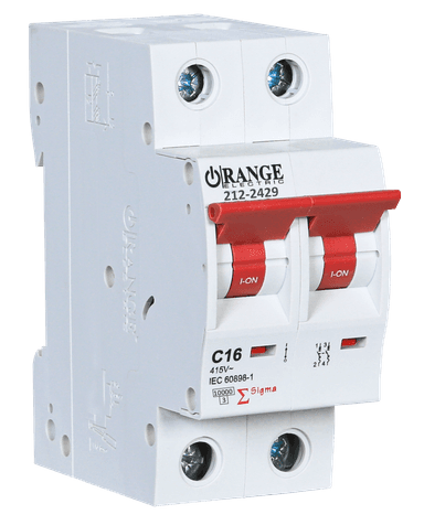 SIGMA 16Amp. 2Pole, Type C, 415V, 10kA MCB