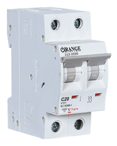 SIGMA 20Amp. 2Pole, Type C, 415V, 10kA MCB